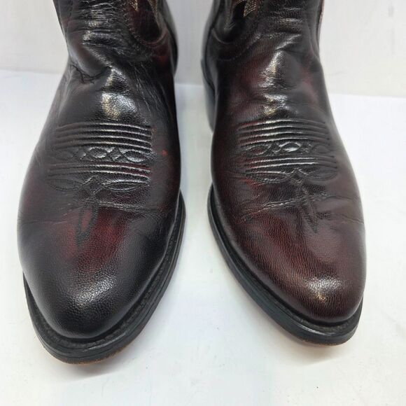 Laredo Mens Black And Burgundy Leather Cowboy Boots Size US 9.5 D main image 15
